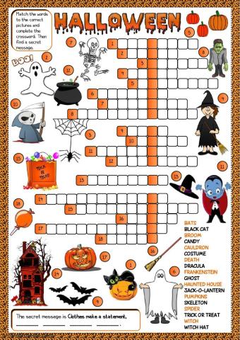 Halloween - crossword
