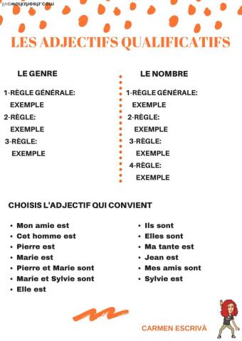 Les adjectifs qualificatifs