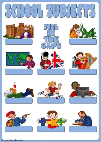 School subjects - Fill in the gaps