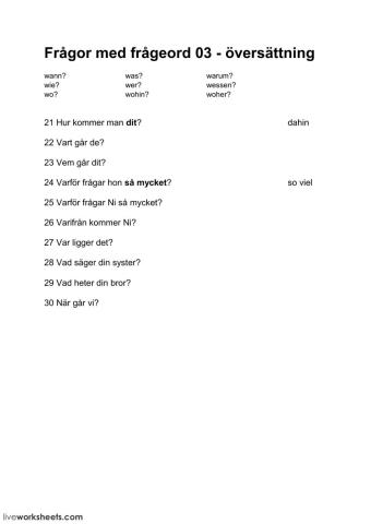 Deutsch Klasse 7, Fragewörter 03