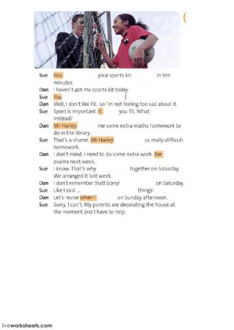 Present tense contrast. Solution 3rd.Int.