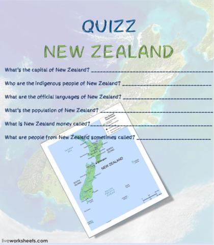 Quizz. New Zealand