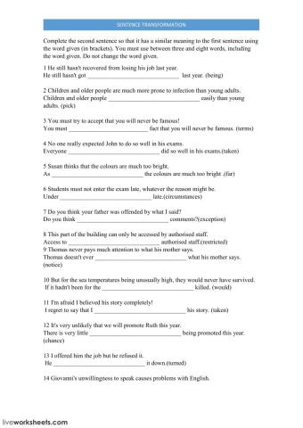 Sentence Transformation