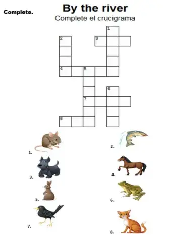 By the river. Crosswords