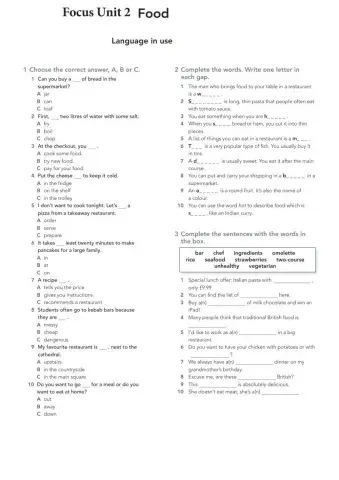 Focus Unit 2. Resourse 10