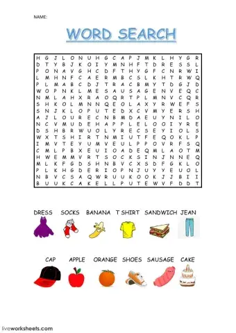 Vocabulary word search
