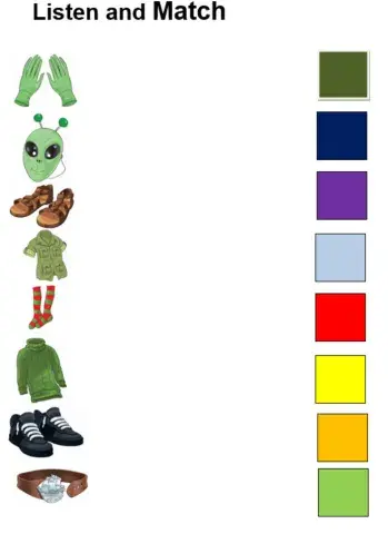 Clothes. Listen and match.