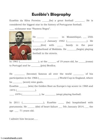 Eusébio's biography
