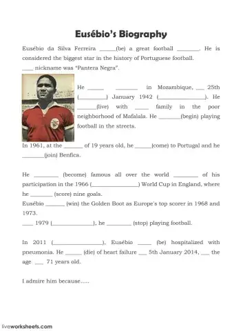 Eusébio's biography