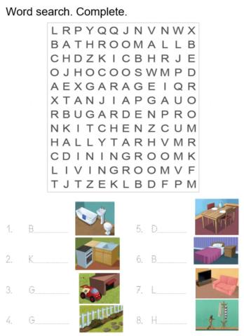 House. wordsearch