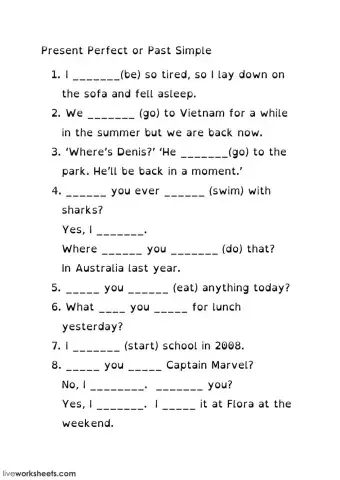 Present perfect and Past Simple