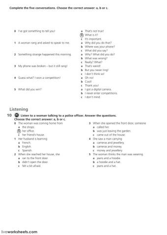 Eyes Open 2 Unit 3 Test Audio