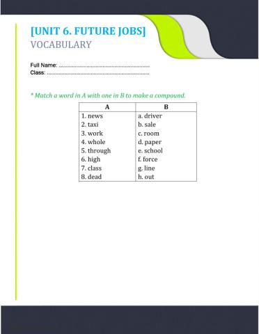 Unit 6. compound matching