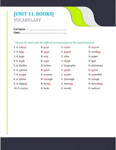 Unit 11. pronunciation