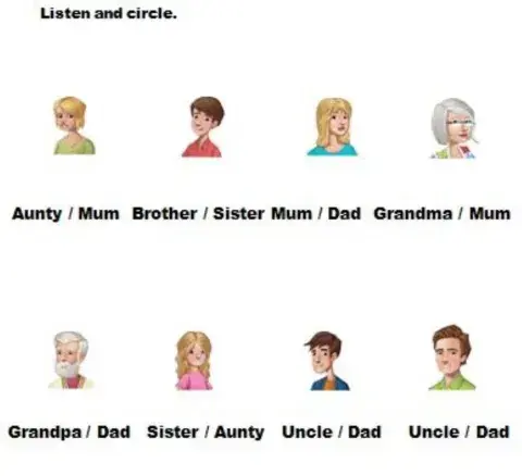 Choose the correct word. Family