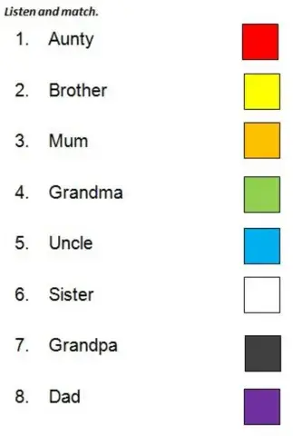 Listen and match. Family