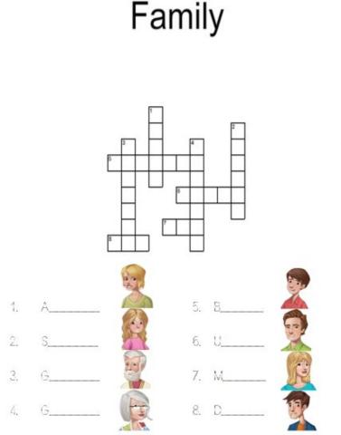 crossword. family