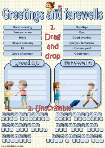 Greetings and Farewells