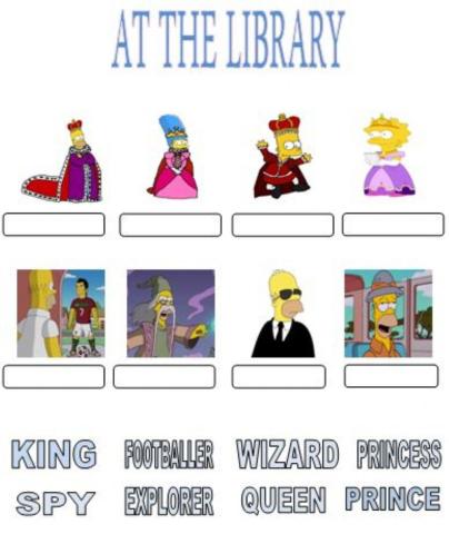 At the library. Drag and drop.