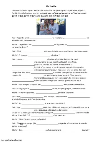 qui que ce qui ce que etc.