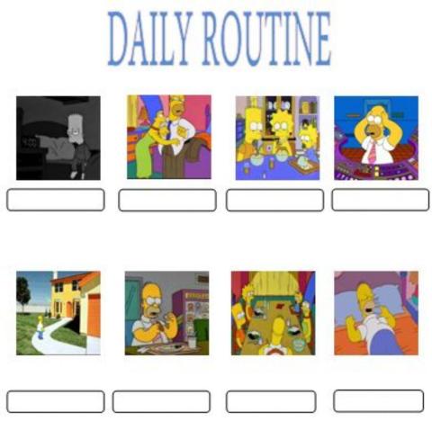 Daily routine. Multiple choice