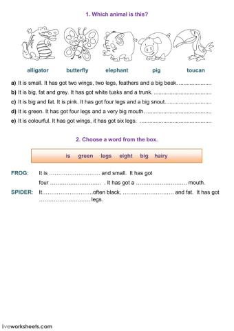 The Body Parts of Animals