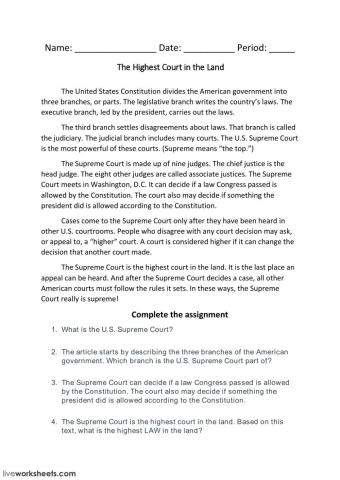 The Highest Court in the Land