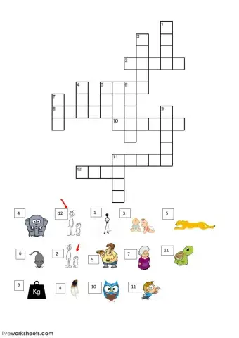 Adjectives crossword