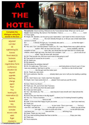 At the hotel - listening