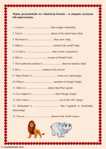 Comparatives and superlatives