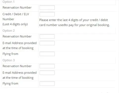Online flight check-in 