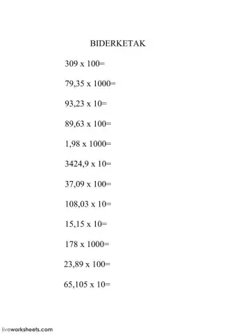 Biderketak x10, x100, x1000