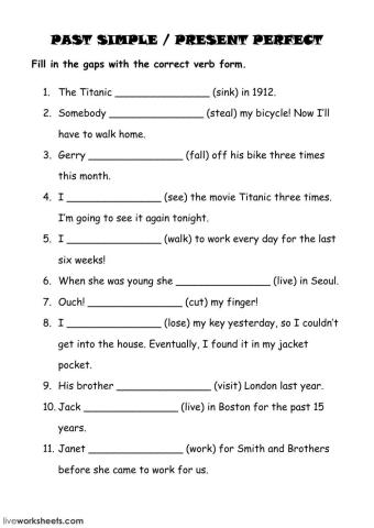 Simple Past or Present Perfect