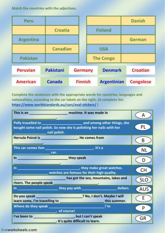 Countries and nationalities