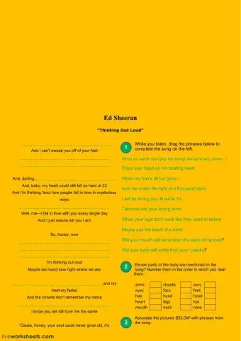 SONG-Ed Sheeran-Thinking out Loud