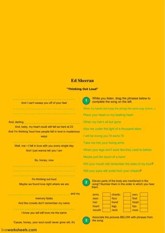 SONG-Ed Sheeran-Thinking out Loud