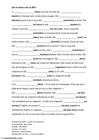 conte - passé composé ou imparfait?