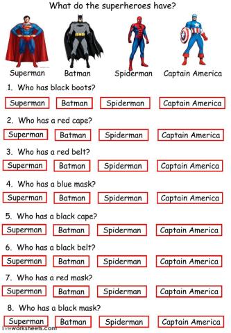 What do the superheroes have