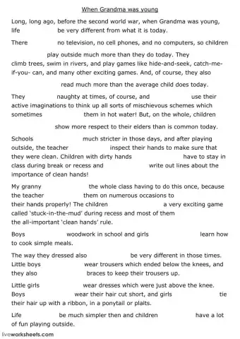 When Grandma was young