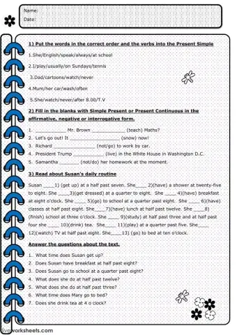 My routine, time adverb of frecuency.