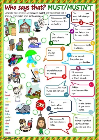 Who says that? - must or mustn't