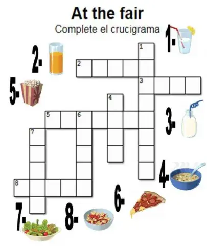 At the fair. Crossword.