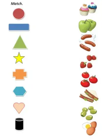 At the picnic. Listen and match.