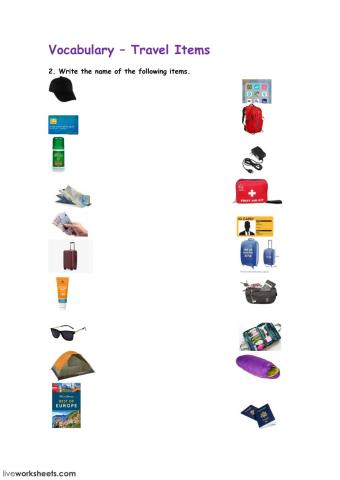 Travel Items 2