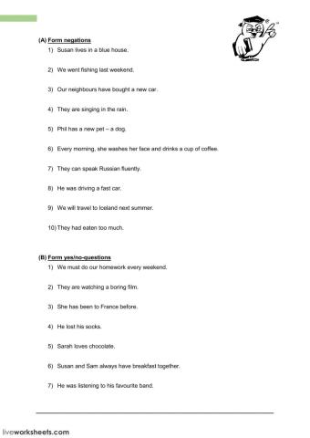 Questions and Negations