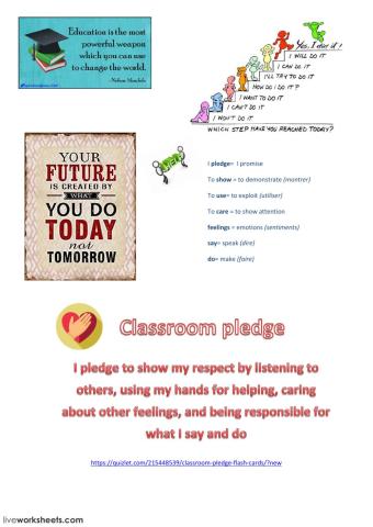 Classroom pledge