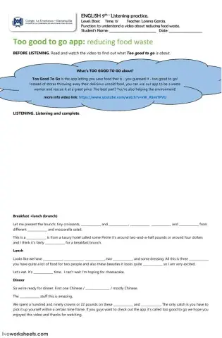 Too good to go: reducing food waste