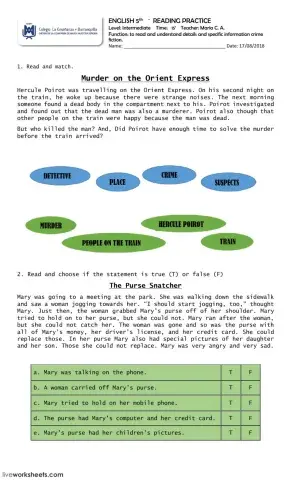 Reading practice Crime fiction