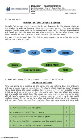 Reading practice Crime fiction