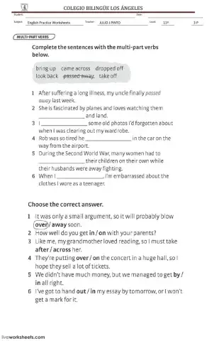 Multi Verbos y Modales Perfectos